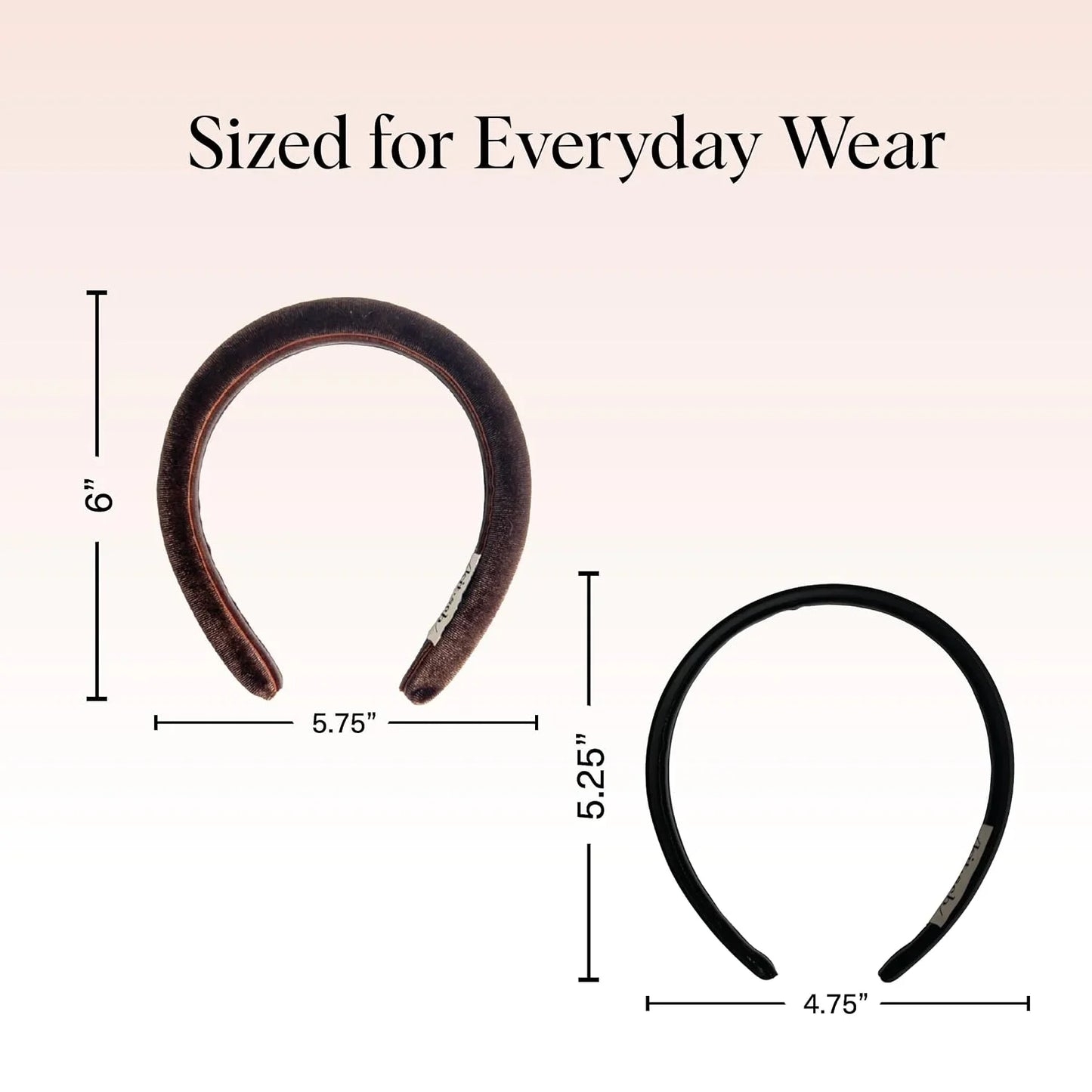 Kitsch Velvet & Satin Headbands for Women - Cream & Camel, 2pc Set