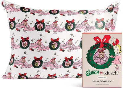 Lisa Frank x Kitsch Satin Pillowcase, Size 19x36 - Rainbow Leopard