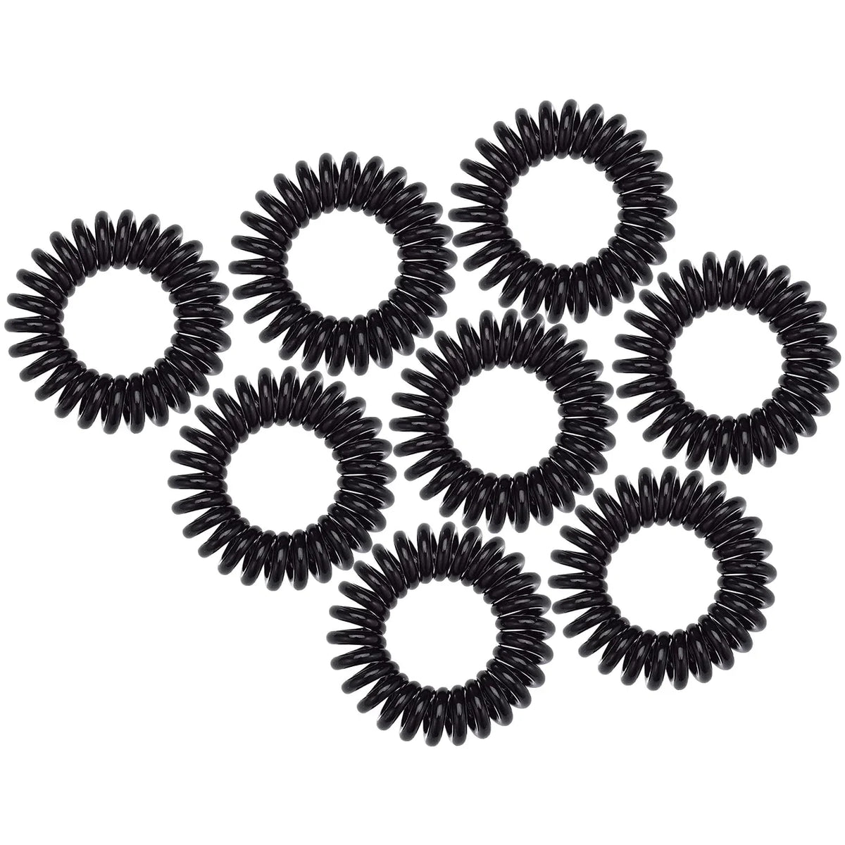 Kitsch Spiral Hair Ties for Women | Ponytail Holders - Brunette, 8 Pcs