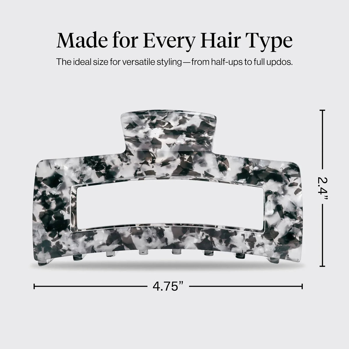Kitsch Hair Clips For Women – Jumbo Claw Clip – Chocolate Marble, 1 pc