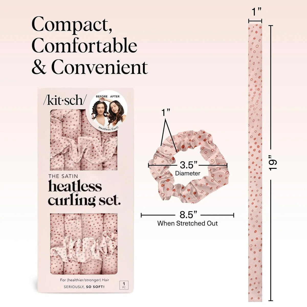 Kitsch Velvet Heatless Curls Overnight Set - Eucalyptus