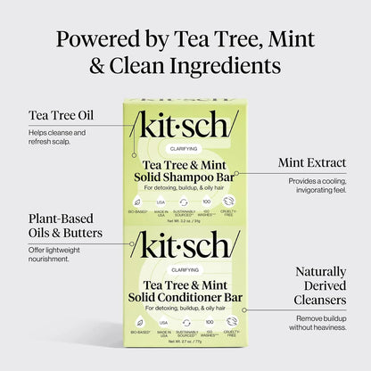 Kitsch Rosemary & Biotin Shampoo and Conditioner Set for Hair Growth