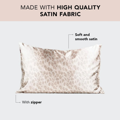 Kitsch Satin Pillowcase with Zipper - Standard Size, Haze Blue