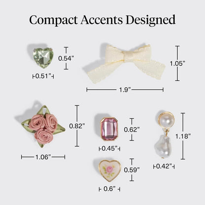 KitschPop™ Charm Sets - Vintage Emerald, 6pcs