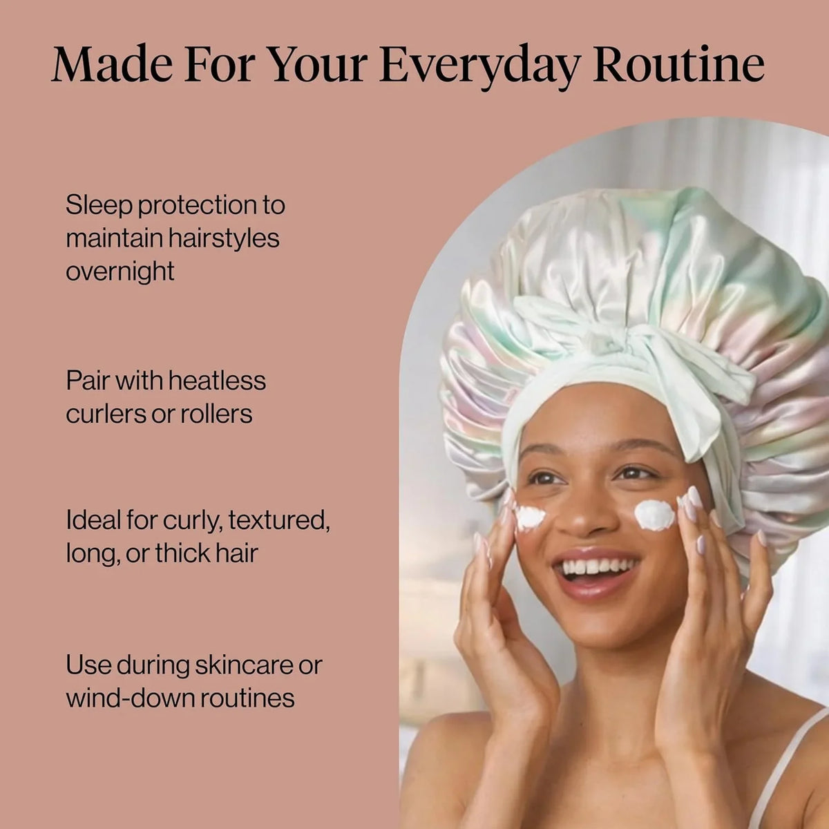 Kitsch XL Satin Bonnet for Sleeping - Aura