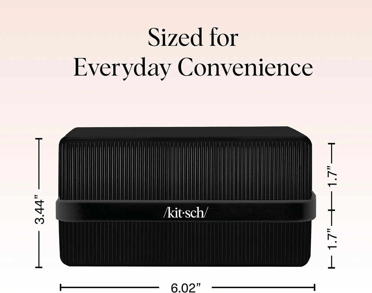 Kitsch 4-Compartment Travel Soap Case – TSA-Approved Bar Soap Holder