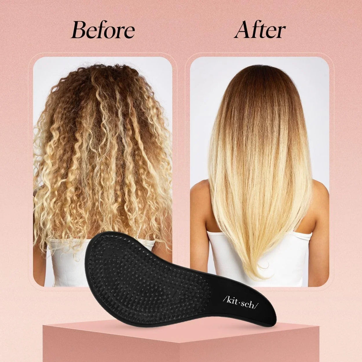 Kitsch Detangle Brush – Gentle Curly Hair Brush All Hair Types - Haze Blue