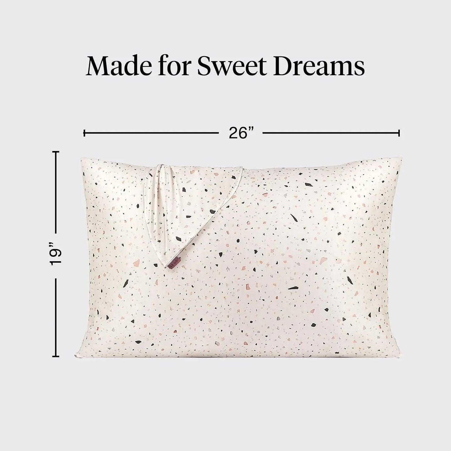 Kitsch Satin Pillowcase with Zipper - Standard Size, Haze Blue