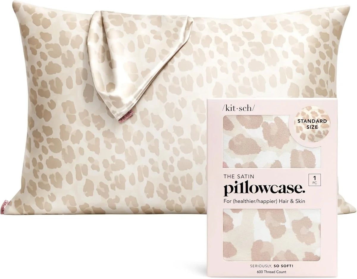 Kitsch Satin Pillowcase with Zipper - Standard Size, Haze Blue