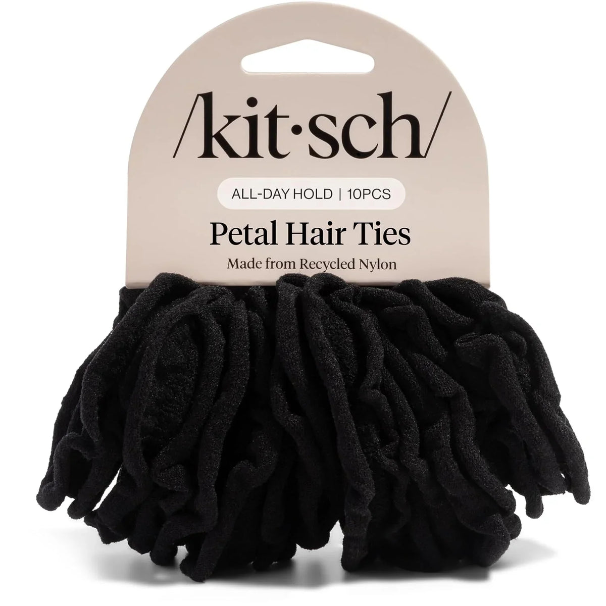 Kitsch Ribbed Hair Ties No Damage - Blush, 10pcs