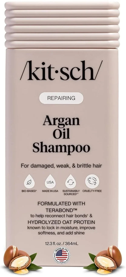 Kitsch Argan Oil Shampoo for Hair Growth – Hydrating Hair Care – 12.3 oz
