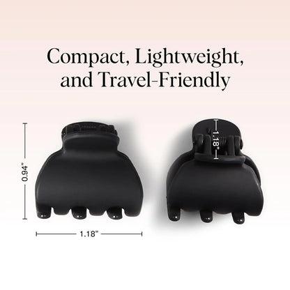 Kitsch Mini Claw Clips for Women - Tortoise & Black, 6pcs