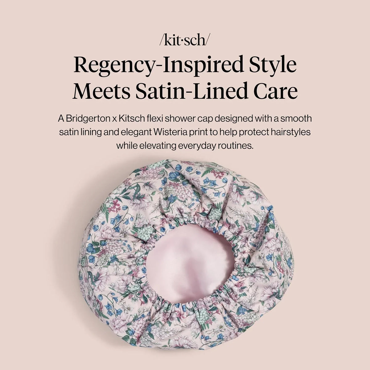 Kitsch Luxury Large Shower Cap for Women - Cherry Print