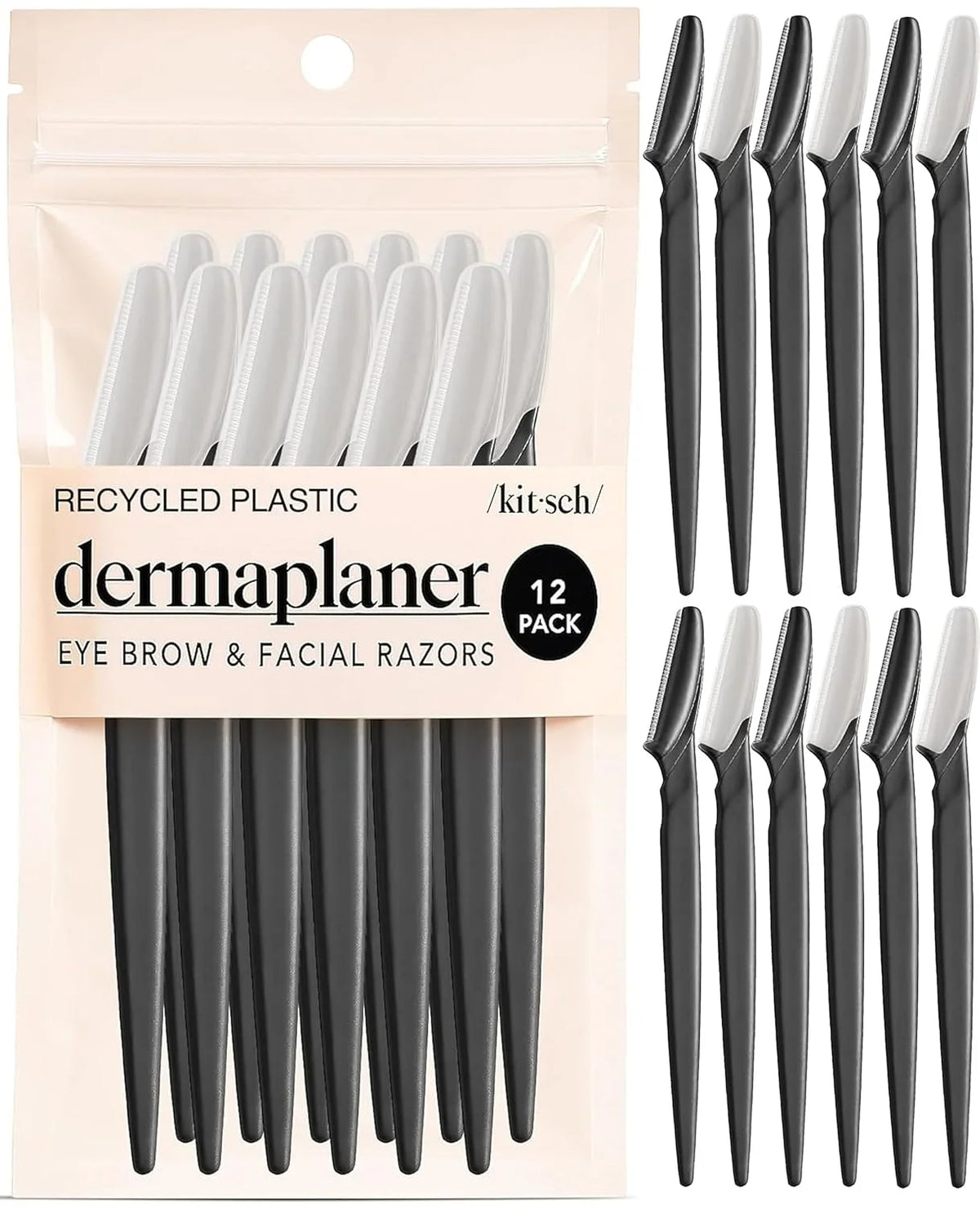 Kitsch Dermaplane Razor for Women Face – Terracotta, 6 pcs