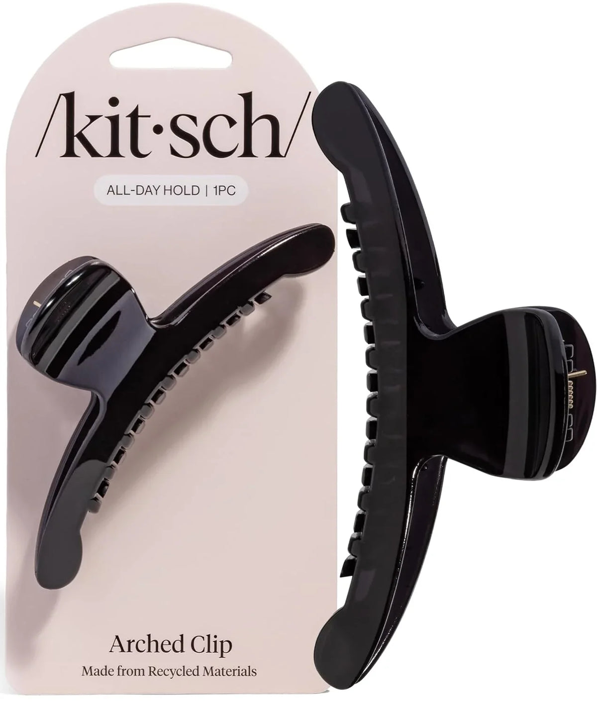 Kitsch Arched Hair Clips For Women - Large, Soft Pink, 1pc