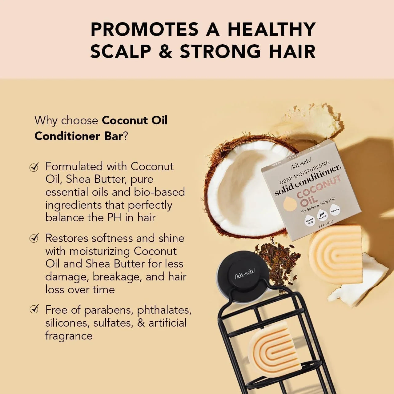 Kitsch Rosemary & Biotin Shampoo and Conditioner Set for Hair Growth